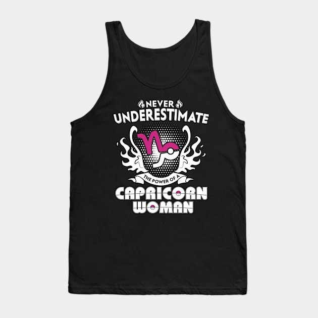 Capricorn Woman Never Underestimate The Power Of Capricorn Tank Top by bestsellingshirts